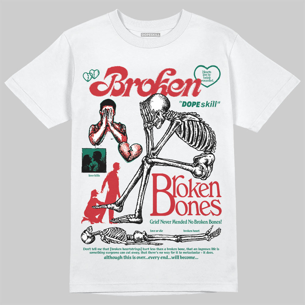 Jordan 5 ‘El Grito’ DopeSkill T-Shirt Broken Bones Graphic Streetwear - White