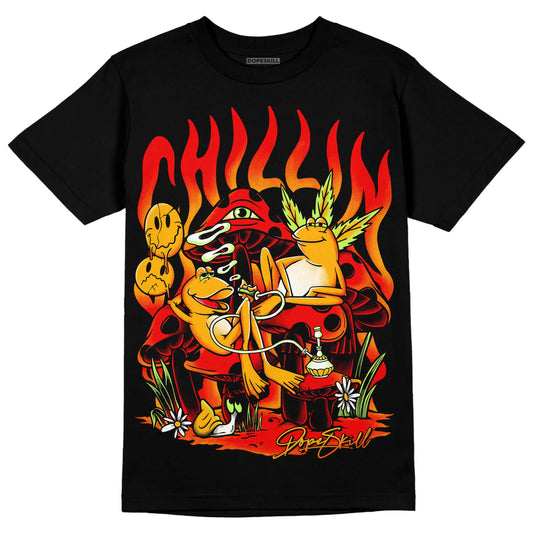 Red Sneakers DopeSkill T-Shirt Chillin Graphic Streetwear - Black