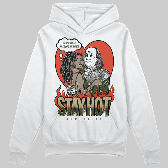 Olive Sneakers DopeSkill Hoodie Sweatshirt Stay Hot Graphic Streetwear - White