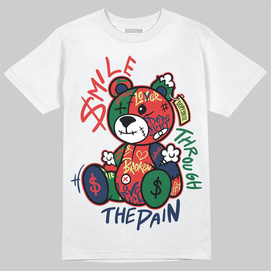 Air Max 95 'Paisley Bandana' DopeSkill T-Shirt Smile Through The Pain Graphic Streetwear - White