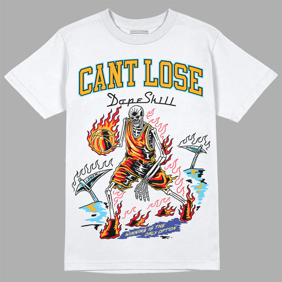 Jordan 1 Mid GS 'Six Championships' DopeSkill T-Shirt Cant Lose Graphic Streetwear - White