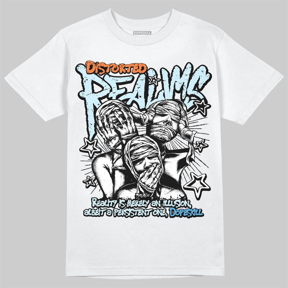 Jordan 1 Retro High Virgil Abloh Archive Alaska DopeSkill T-Shirt Distorted Realms Graphic Streetwear - White