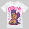 Dunk Low GS “Active Fuchsia” DopeSkill T-Shirt New Fake Love Graphic Streetwear - White