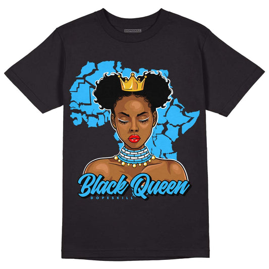 Jordan 1 High Retro OG “University Blue” DopeSkill T-Shirt Black Queen Graphic Streetwear - Black