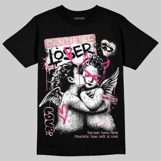 Jordan 4 "Iced Carmine" DopeSkill T-Shirt Certified Lover Graphic Streetwear - Black
