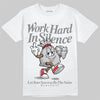 Grey Sneakers DopeSkill T-Shirt Work Hard In Silence Graphic Streetwear - White