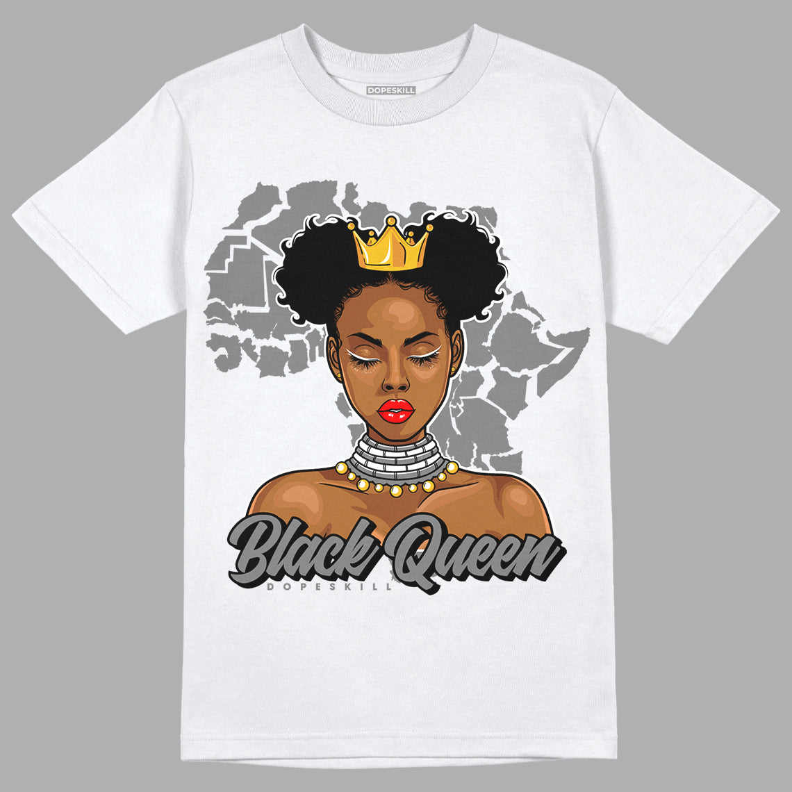 Jordan 1 Retro High OG Washed Heritage DopeSkill T-Shirt Black Queen Graphic Streetwear - White