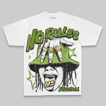 Green Oversize Print No Rules DopeSkill Graphic Premium T-shirt Streetwear - White