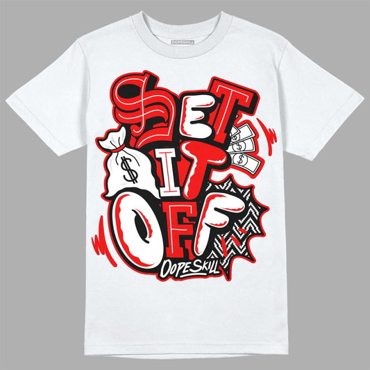 Jordan 12 “Cherry” DopeSkill T-Shirt Set It Off Graphic Streetwear - White