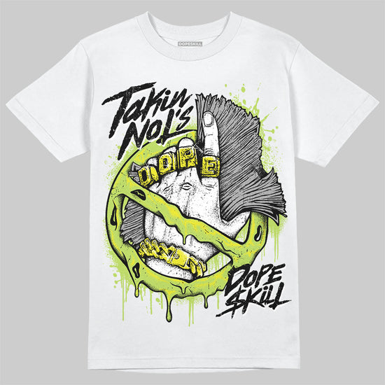 Jordan 13 Retro Bright Cactus DopeSkill T-Shirt Takin No L's Graphic Streetwear - White