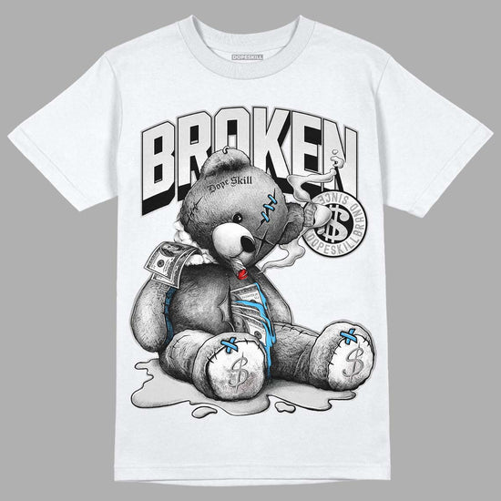 Dunk Low ‘Pure Platinum’ DopeSkill T-Shirt Sick Bear Graphic Streetwear - White 