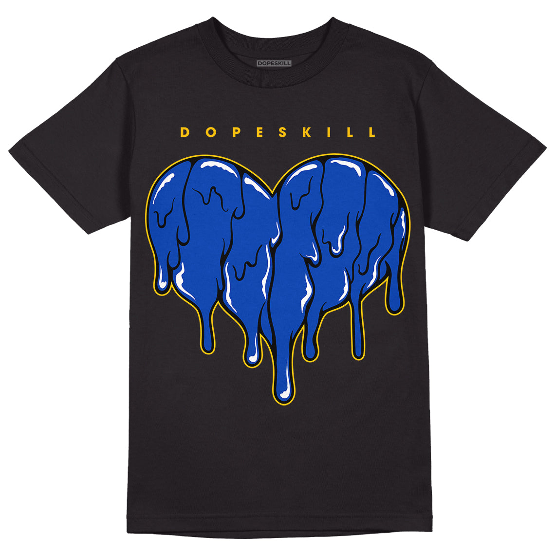 Jordan 14 “Laney” DopeSkill T-Shirt Slime Drip Heart Graphic Streetwear - Black