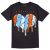 Dunk Low Futura University Blue DopeSkill T-Shirt Slime Drip Heart Graphic Streetwear - Black