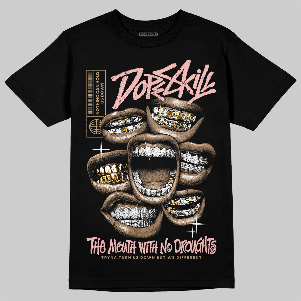 Nike Air Force 1 Low Canvas “Linen” DopeSkill T-Shirt The Mouth With No Droughts Graphic Streetwear - Black