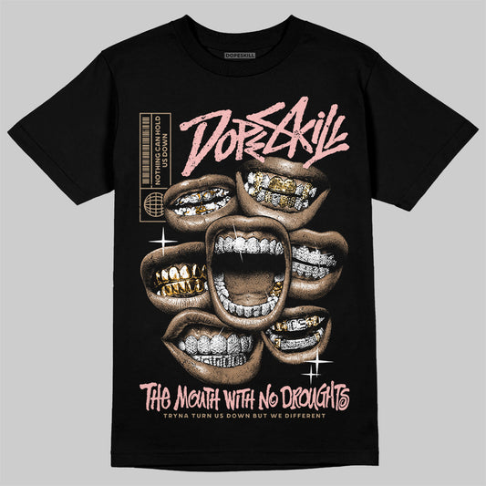 Nike Air Force 1 Low Canvas “Linen” DopeSkill T-Shirt The Mouth With No Droughts Graphic Streetwear - Black