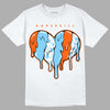 Dunk Low Futura University Blue DopeSkill T-Shirt Slime Drip Heart Graphic Streetwear - White