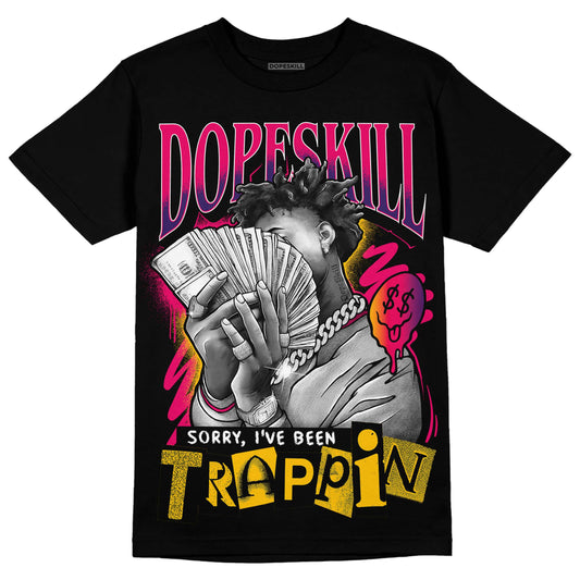 Jordan 3 Retro SP J Balvin Medellín Sunset DopeSkill T-Shirt Sorry I've Been Trappin Graphic Streetwear - Black 