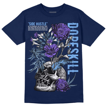 Jordan 5 SE “Georgetown” DopeSkill Midnight Navy T-Shirt Side Hustle Graphic Streetwear