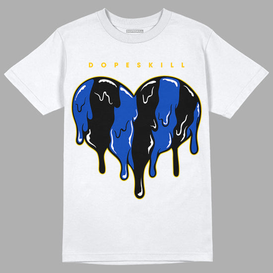 Jordan 14 “Laney” DopeSkill T-Shirt Slime Drip Heart Graphic Streetwear - White 