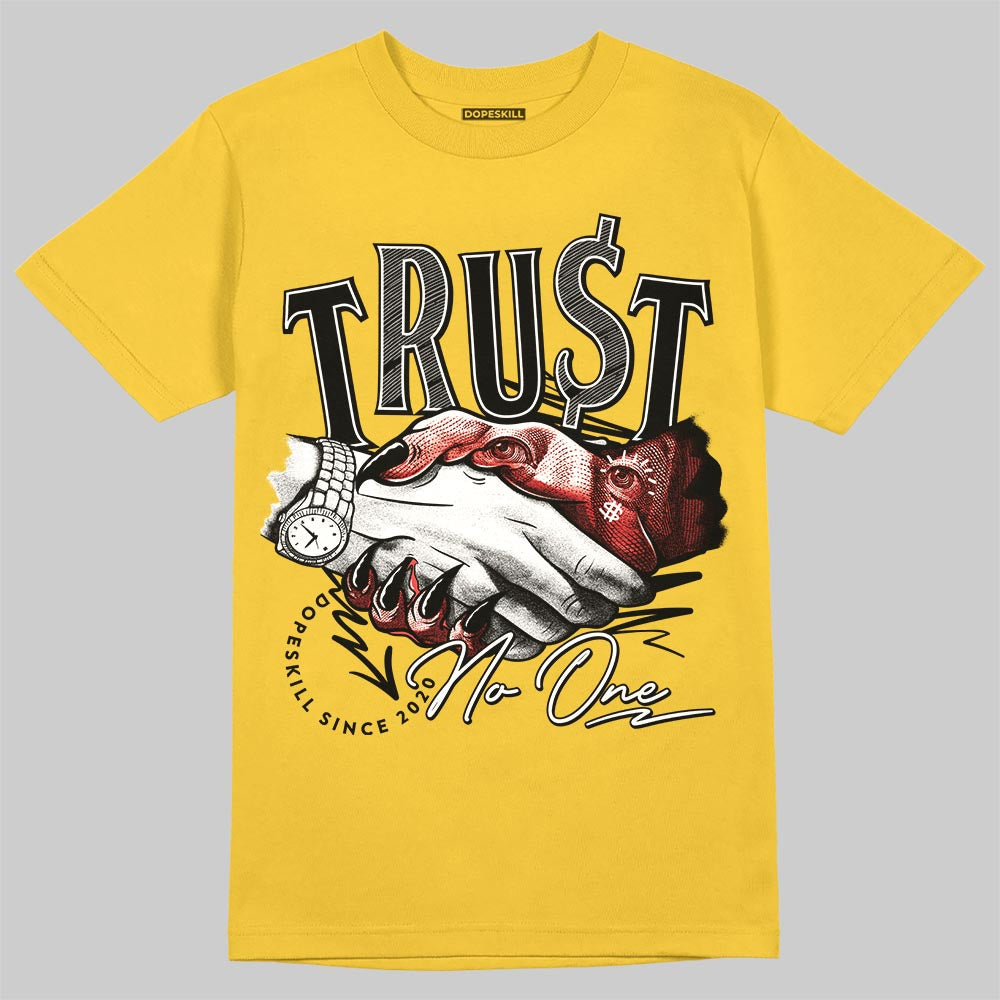 Jordan 5 'Tokyo' DopeSkill T-Shirt Trust No One Graphic Streetwear - Gold