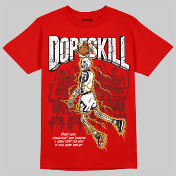 Jordan 11 “Bred Velvet” DopeSkill Red T-shirt Thunder Dunk Graphic Streetwear