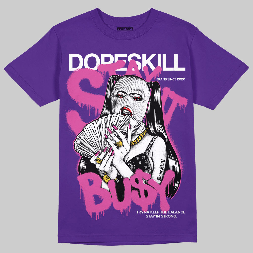 Jordan 5 OG “Grape” DopeSkill T-Shirt Stay It Busy Graphic Streetwear - Purple