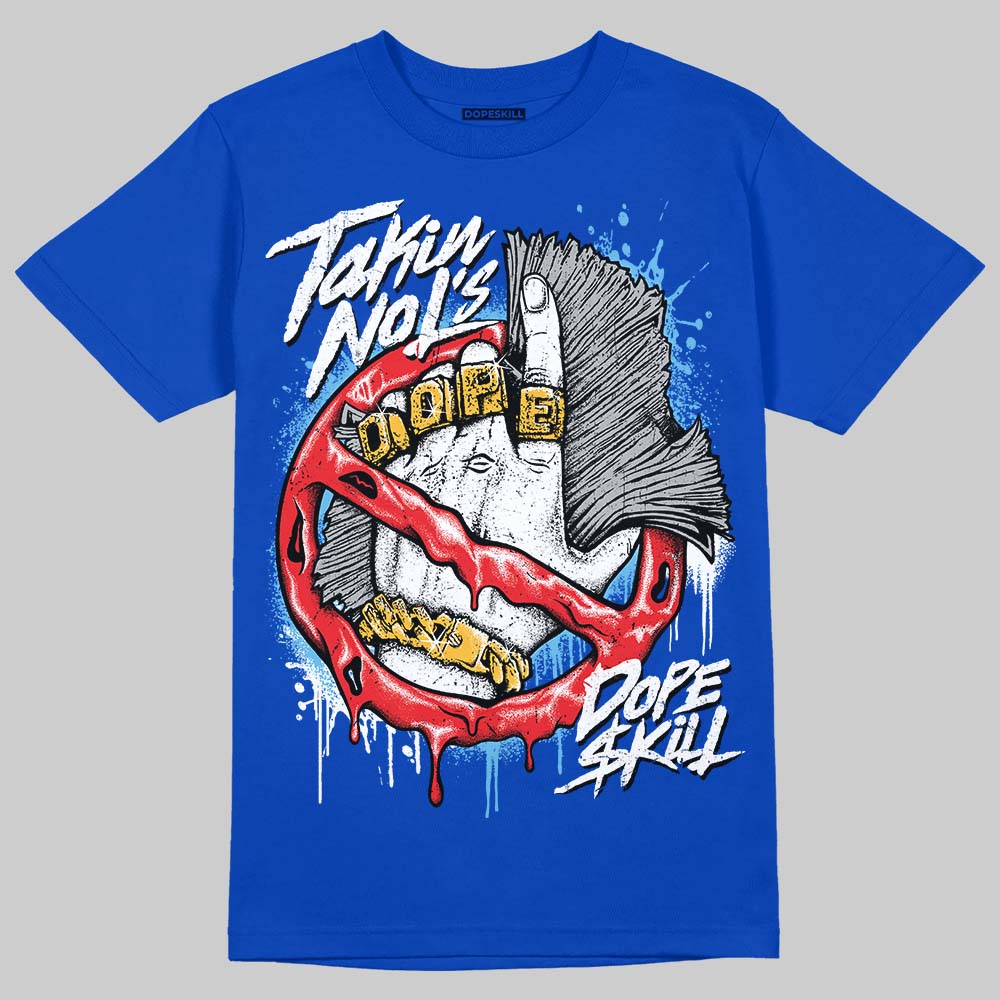 Jordan 12 “Blueberry” DopeSkill Royal T-shirt Takin No L's Graphic Streetwear