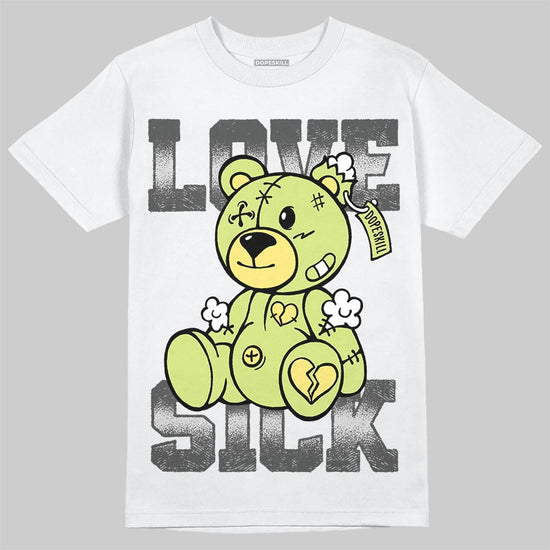 Jordan 4 GS “Light Lemon Twist” DopeSkill T-Shirt Love Sick Graphic Streetwear - White