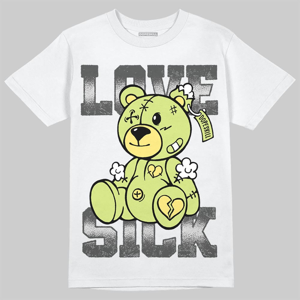 Jordan 4 GS “Light Lemon Twist” DopeSkill T-Shirt Love Sick Graphic Streetwear - White