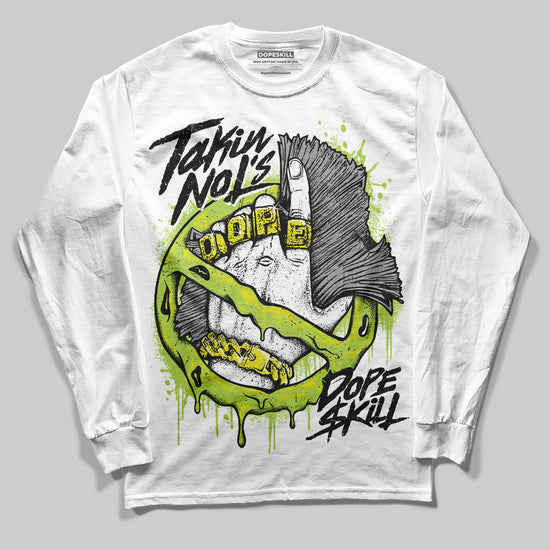 Jordan 13 Retro Bright Cactus DopeSkill Long Sleeve T-Shirt Takin No L's Graphic Streetwear - White