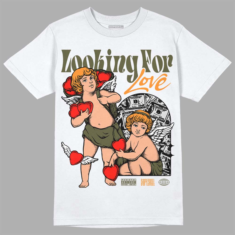 Jordan 5 "Olive" DopeSkill T-Shirt Looking For Love Graphic Streetwear - White