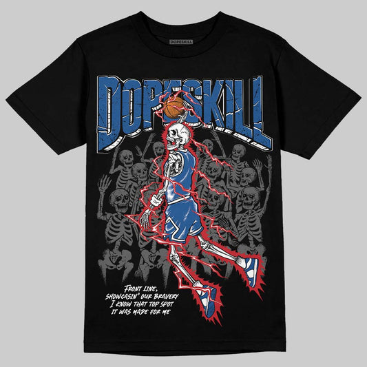Jordan 1 Low OG “Storm Blue” DopeSkill T-Shirt Thunder Dunk Graphic Streetwear - Black