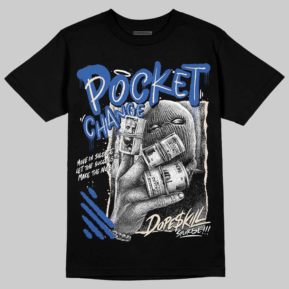 Jordan 1 Low Travis Scott x Fragment DopeSkill T-Shirt Pocket Change Graphic Streetwear - Black