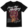 Jordan 1 Retro High OG “Team Red” DopeSkill T-Shirt Never Stop Hustling Graphic Streetwear - Black