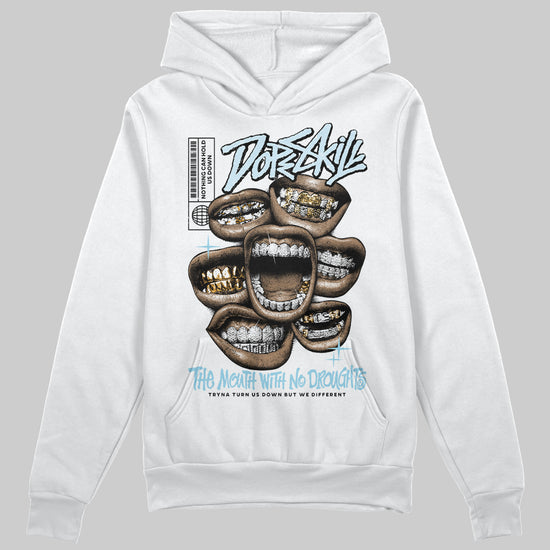 Vans Knu Stack Vintage Satin Dream Blue DopeSkill Hoodie Sweatshirt The Mouth With No Droughts Graphic Streetwear - White