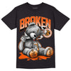 Jordan 12 Retro Brilliant Orange DopeSkill T-Shirt Sick Bear Graphic Streetwear - Black