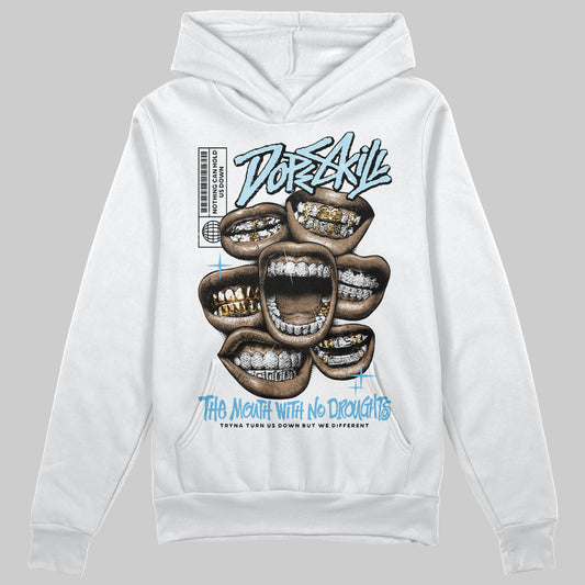 Jordan 11 Retro Legend Blue DopeSkill Hoodie Sweatshirt The Mouth With No Droughts Graphic Streetwear - White