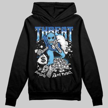 Jordan 12 “Blueberry” DopeSkill Hoodie Sweatshirt Threat Graphic Streetwear - Black