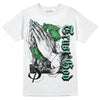 Jordan 1 High OG Green Glow DopeSkill T-Shirt Trust God Graphic Streetwear - White