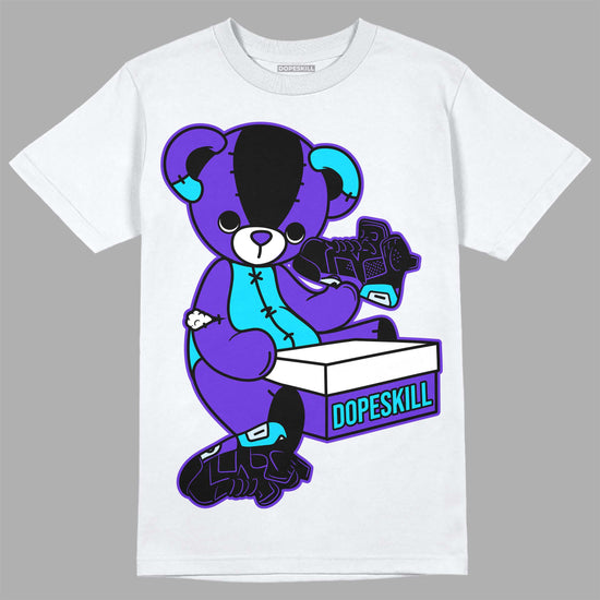 Jordan 6 "Aqua" DopeSkill T-Shirt Sneakerhead BEAR Graphic Streetwear - White 