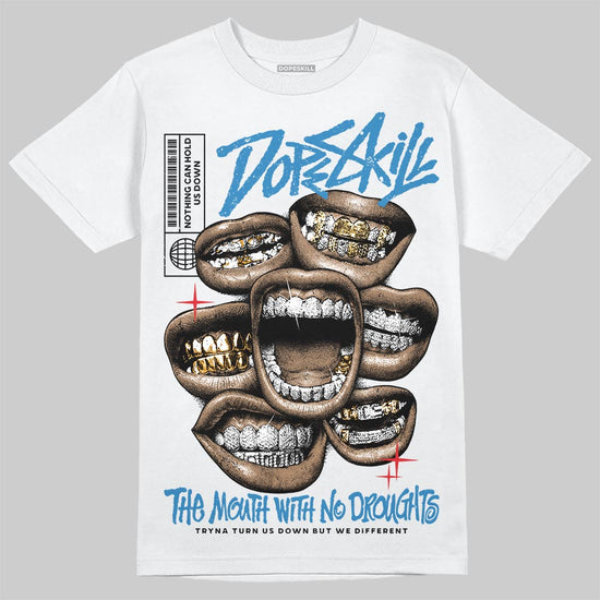 Jordan 3 Retro OG Rare Air DopeSkill T-Shirt The Mouth With No Droughts Graphic Streetwear - White