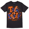 Dunk Low Futura Orange Blaze DopeSkill T-Shirt Talk Is Chip Graphic Streetwear - Black