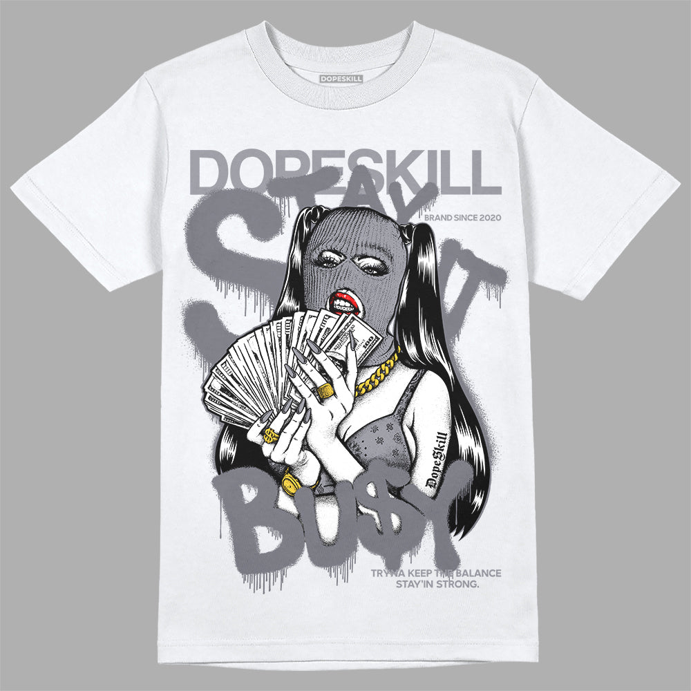 Jordan 14 Retro 'Stealth' DopeSkill T-Shirt Stay It Busy Graphic Streetwear - White