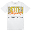 Jordan 4 Thunder DopeSkill T-Shirt Better Myself Graphic Streetwear - White