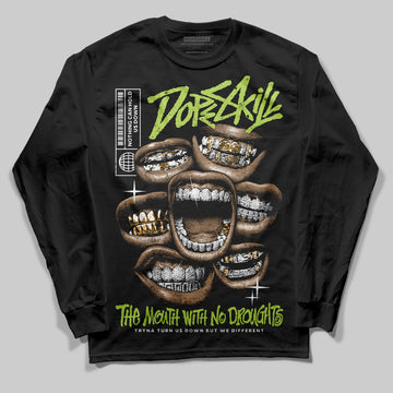 Jordan 13 Retro Bright Cactus DopeSkill Long Sleeve T-Shirt The Mouth With No Droughts Graphic Streetwear - Black