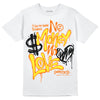 Jordan 4 Thunder DopeSkill T-Shirt No Money No Love Typo Graphic Streetwear - White