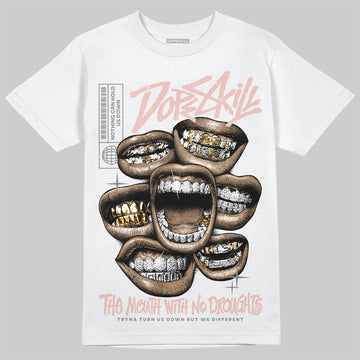 ASICS Gel-1130 'White Neutral Pink' DopeSkill T-Shirt The Mouth With No Droughts Graphic Streetwear - White