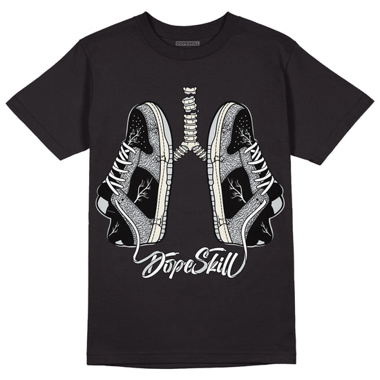 Jordan 1 Retro Low OG Black Cement DopeSkill T-Shirt Breathe Graphic Streetwear - Black