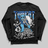 Jordan 12 “Blueberry” DopeSkill Long Sleeve T-Shirt Threat Graphic Streetwear - Black