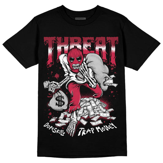 Jordan 1 Retro High '85 OG Metallic Burgundy DopeSkill T-Shirt Threat Graphic Streetwear - Black